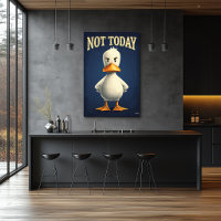Not Today Duck – Funny Cartoon Character Art