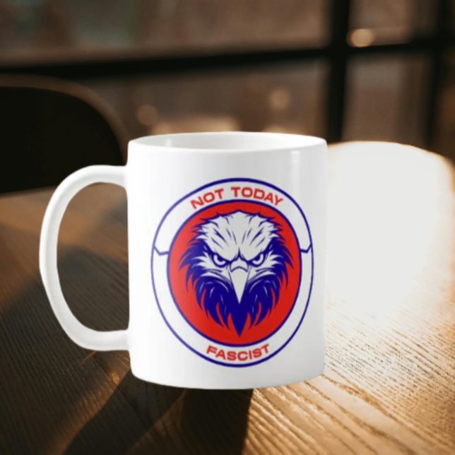 Not Today Fascist – Patriotic Eagle Classic Mug (Creator Uploaded)