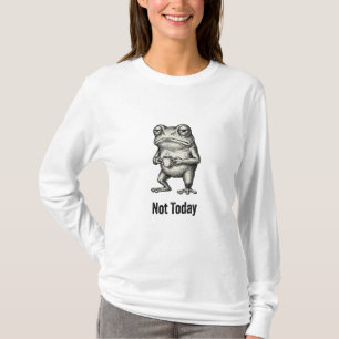 "Not Today" Funny Grumpy Frog With Coffee T-Shirt