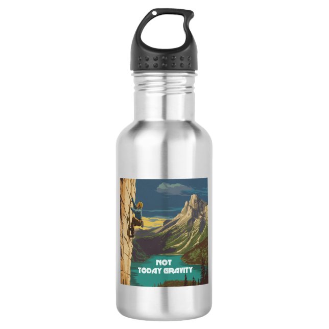 Not Today Gravity Rock Climbing 532 Ml Water Bottle (Front)