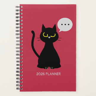 NOT TODAY! Grumpy Black Cat Planner