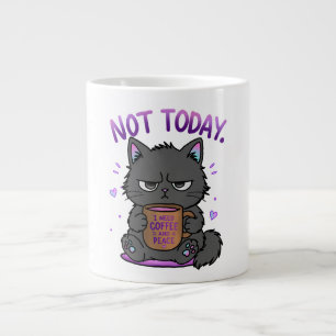 Not Today Grumpy Cat Coffee Lover Cute Funny Cat Large Coffee Mug