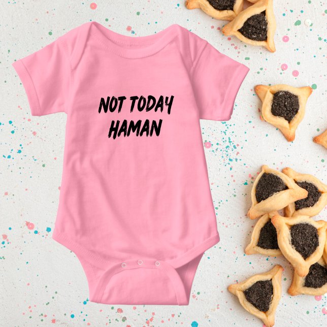 Not Today Haman Purim Baby Bodysuit (Creator Uploaded)