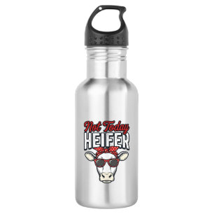 Not Today Heifer Funny Cow Vintage Vector Design_1 532 Ml Water Bottle