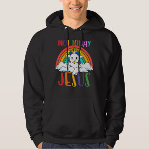 Not Today Jesus Gay Pride Lgbt Satan Goat 1 Hoodie