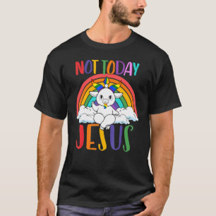 Not Today Jesus Gay Pride Lgbt Satan Goat 1 T-Shirt