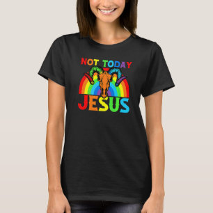 Not Today Jesus Satanic Baphomet Sigil Pentagram S T-Shirt