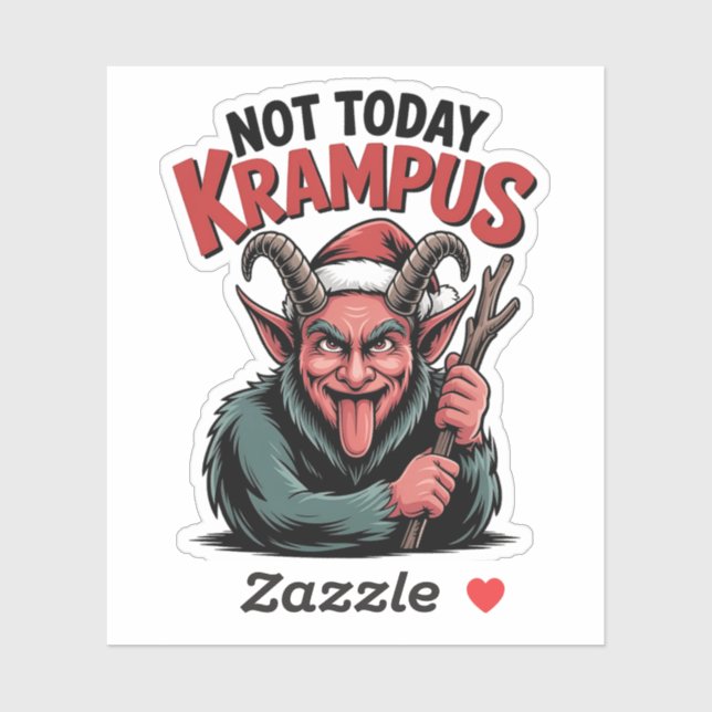 Not Today Krampus Evil Krampus Christmas  (Sheet)