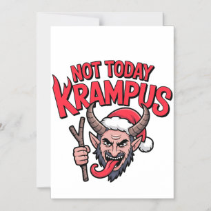 Not Today Krampus Funny Christmas Evil Krampus Magnetic Invitation
