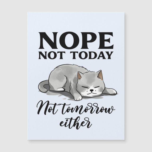Not Today, Not Tomorrow – Sleepy Cat (Front)