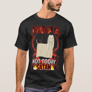 Not Today Satan Afghan Hound 02 T-Shirt