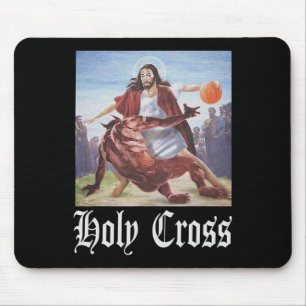 Not Today Satan Jesus Crossover Bysketbyll Holy Cr Mouse Pad