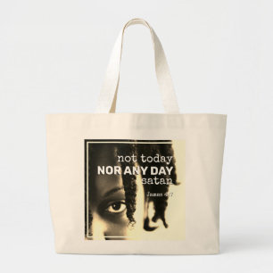 Not Today Satan Large Tote Bag
