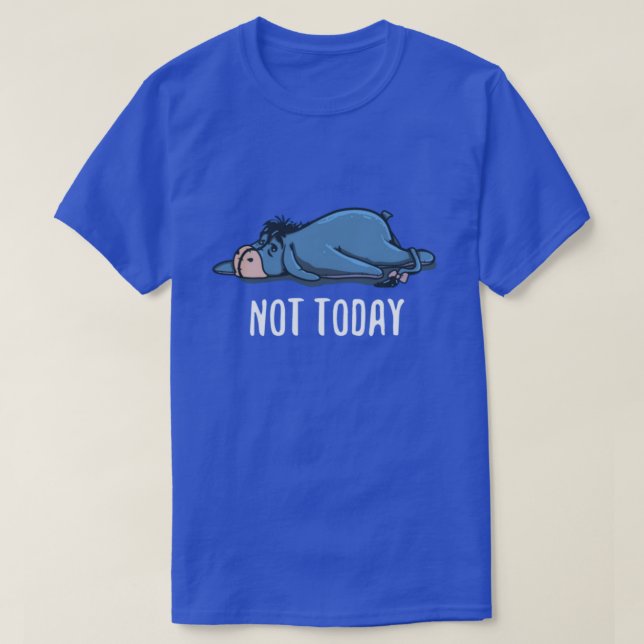 Not Today Tired Donkey Cartoon Design T-Shirt (Design Front)