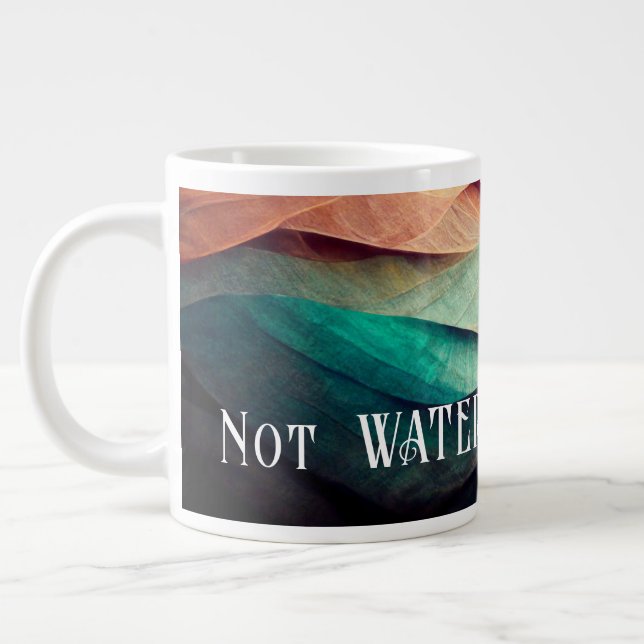 Not Watercolor Water Large Coffee Mug (Left)