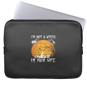 Not Witch Wife Halloween Sunset Cauldron_1 Laptop Sleeve