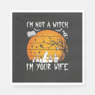 Not Witch Wife Halloween Sunset Cauldron_1 Napkin