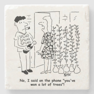 Not Won the Lottery - Won Trees Instead - Funny Stone Coaster