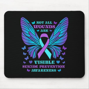 Not wounds are visible prevention awareness day mouse pad