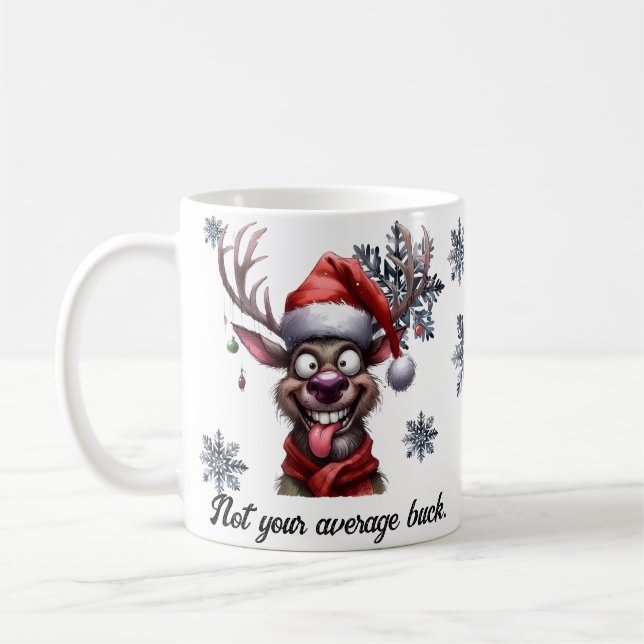 Not Your Average Buck coffee Christmas Mug (Left)