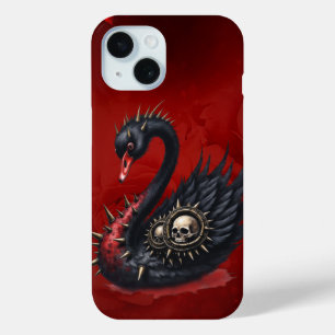 Not Your Average Swan – Spikes, Skulls & Sass. iPhone 15 Case