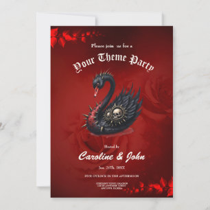Not Your Average Swan – Spikes, Skulls & Sass. Invitation