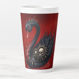 Not Your Average Swan – Spikes, Skulls & Sass. Latte Mug