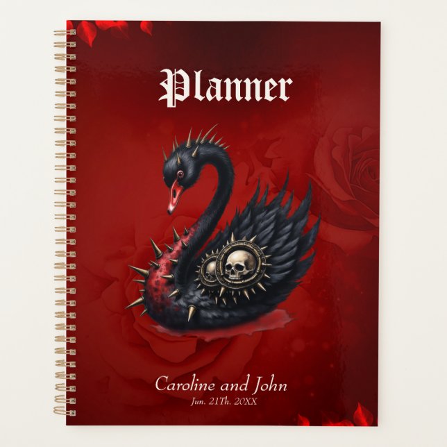 Not Your Average Swan – Spikes, Skulls & Sass.  Planner (Front)