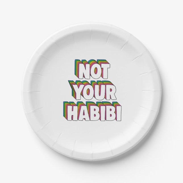 Not Your Habibi Paper Plate (Front)