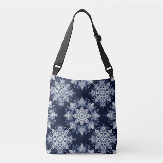 Not Your Ordinary Snowflakes III Crossbody Bag (Front)