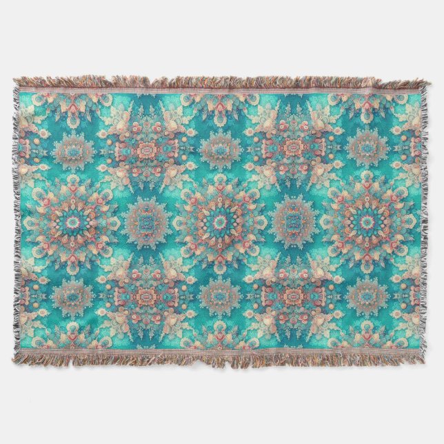 Not Your Ordinary Snowflakes V Throw Blanket (Front)