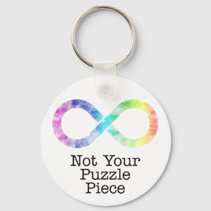 Not your puzzle piece- autism awareness/acceptance key ring