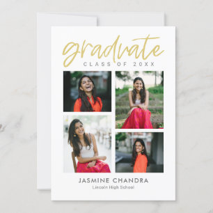 Notably Cool Editable Colour Graduation Invitation
