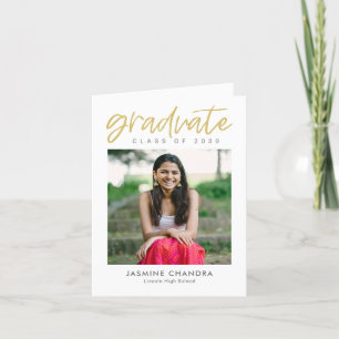 Notably Cool Editable Colour Graduation Thank You Card