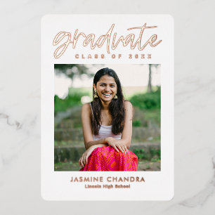 Notably Cool Foil Graduation Editable Colour Foil