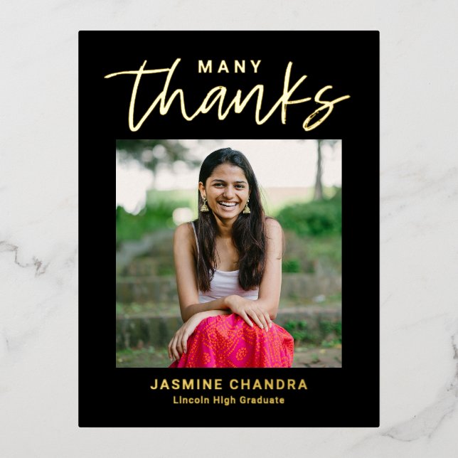 Notably Cool FOIL Thank You Postcard (Front)