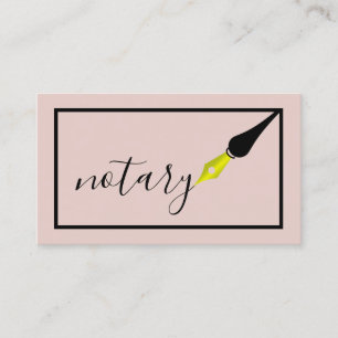 Notary Agent Pen Logo Freelance Calligraphy Writer Business Card
