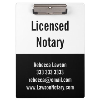 Notary Black White Promo Pro clipboard