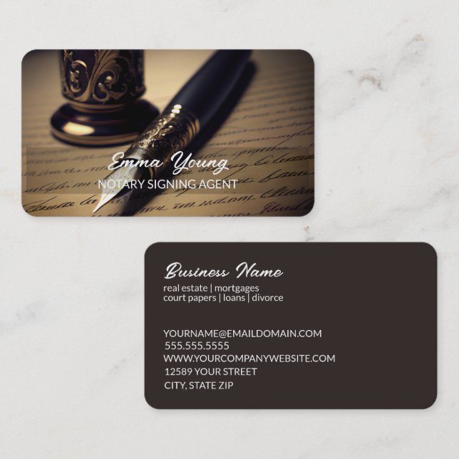 Notary Business Card (Front/Back)