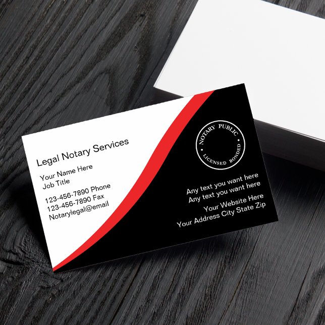 Notary Business Card Template (Creator Uploaded)
