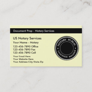 Notary Business Cards