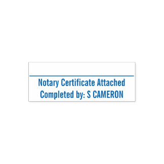 Notary Certificate Attachment Stamp