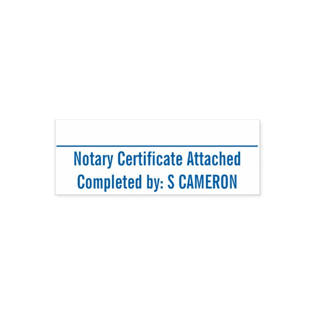Notary Certificate Attachment Stamp (Design)