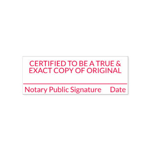 Notary Certified copy stamp