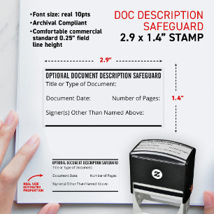 Notary Document Description Safeguard Stamp