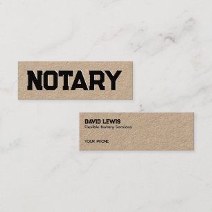 Notary Kraft Mini Business Card