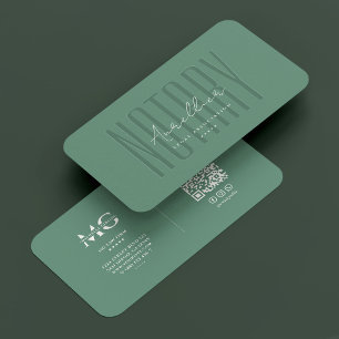 Notary Legal Attorney Law Firm Dusty Teal Modern Business Card