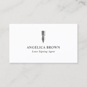 Notary Loan Signing Agent Business Card