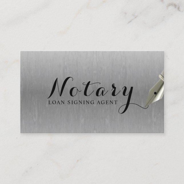 Notary Loan Signing Agent Business Card (Front)