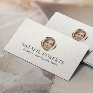 Notary Loan Signing Agent Elegant Photo Business Card